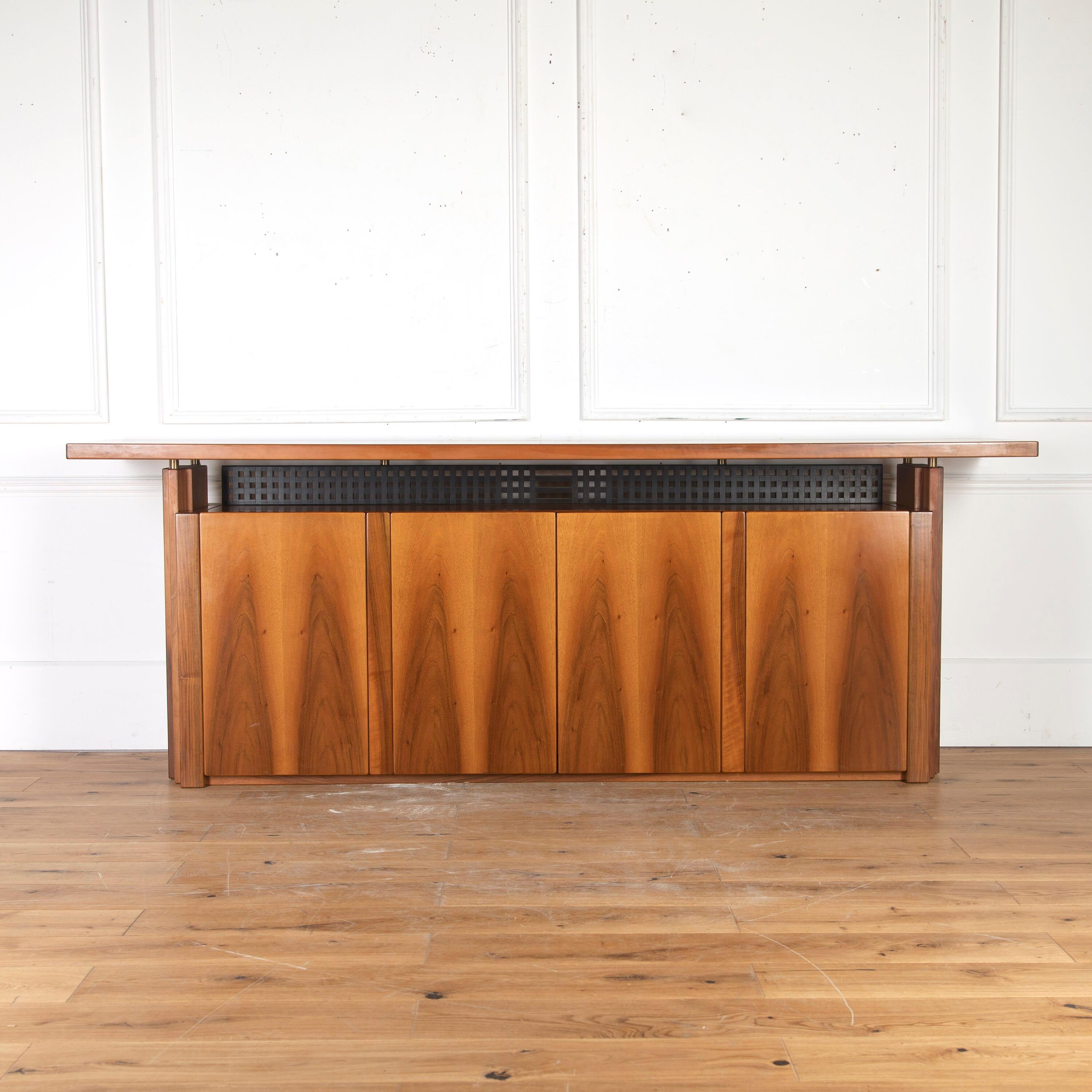 Stunning Italian mid century sideboard by Carlo Scarpa.

Scarpa was one of the most important architects of the 20th century. This piece was commissioned by Andrea Olivetti in 1957 and displayed in his showroom. 

This is a fantastic collector's