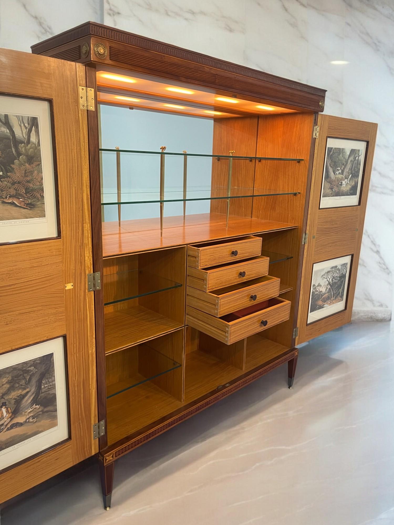 Buffet-bureau italien du milieu du siècle avec incrustations par Giuseppe Anzani, années 1950 en vente 3
