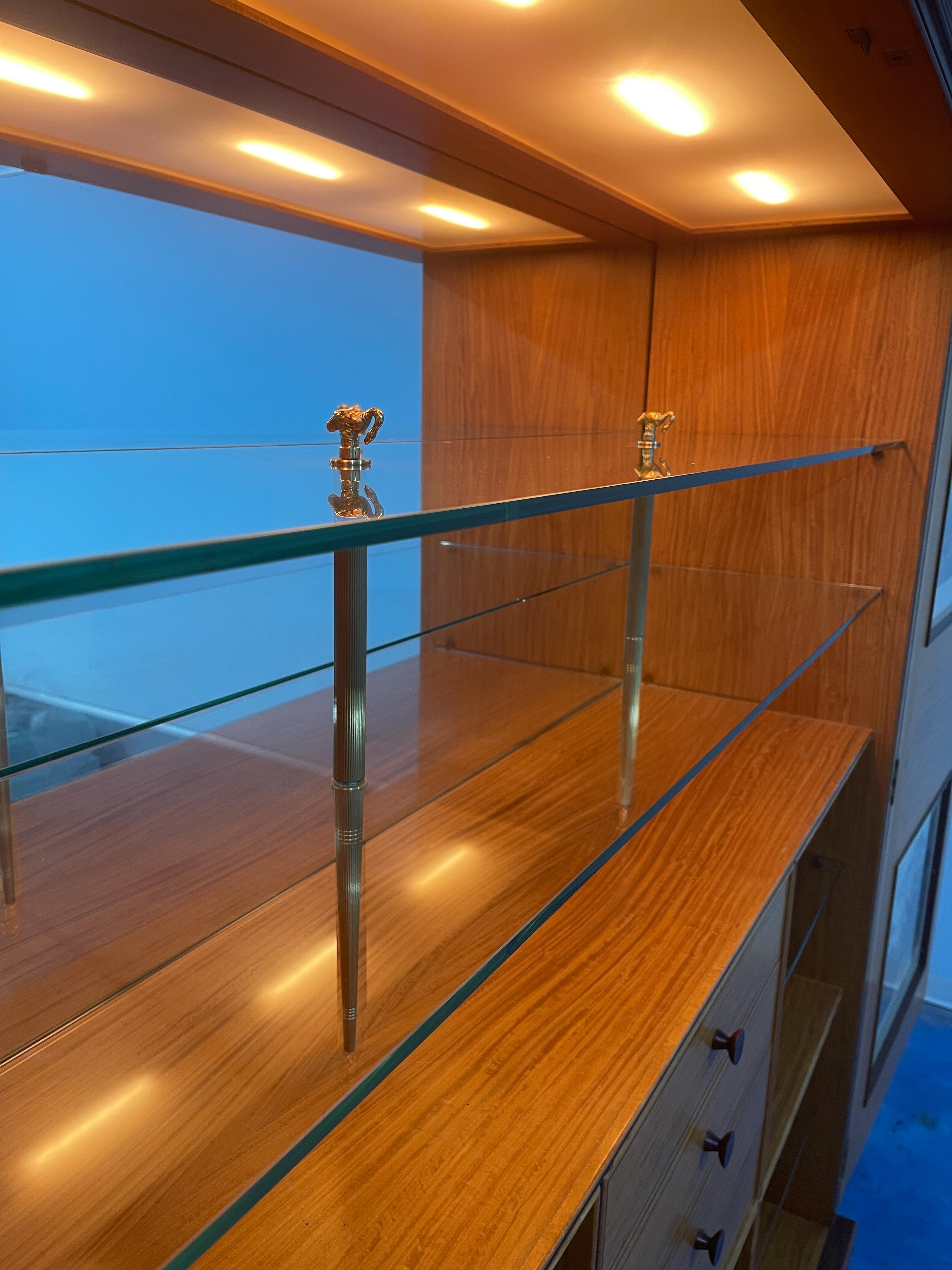 Buffet-bureau italien du milieu du siècle avec incrustations par Giuseppe Anzani, années 1950 en vente 4