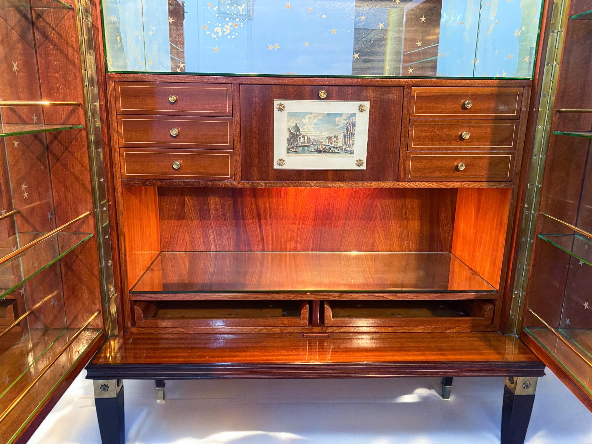 Aparador o mueble bar italiano de mediados de siglo de Paolo Buffa, años 50 en venta 8