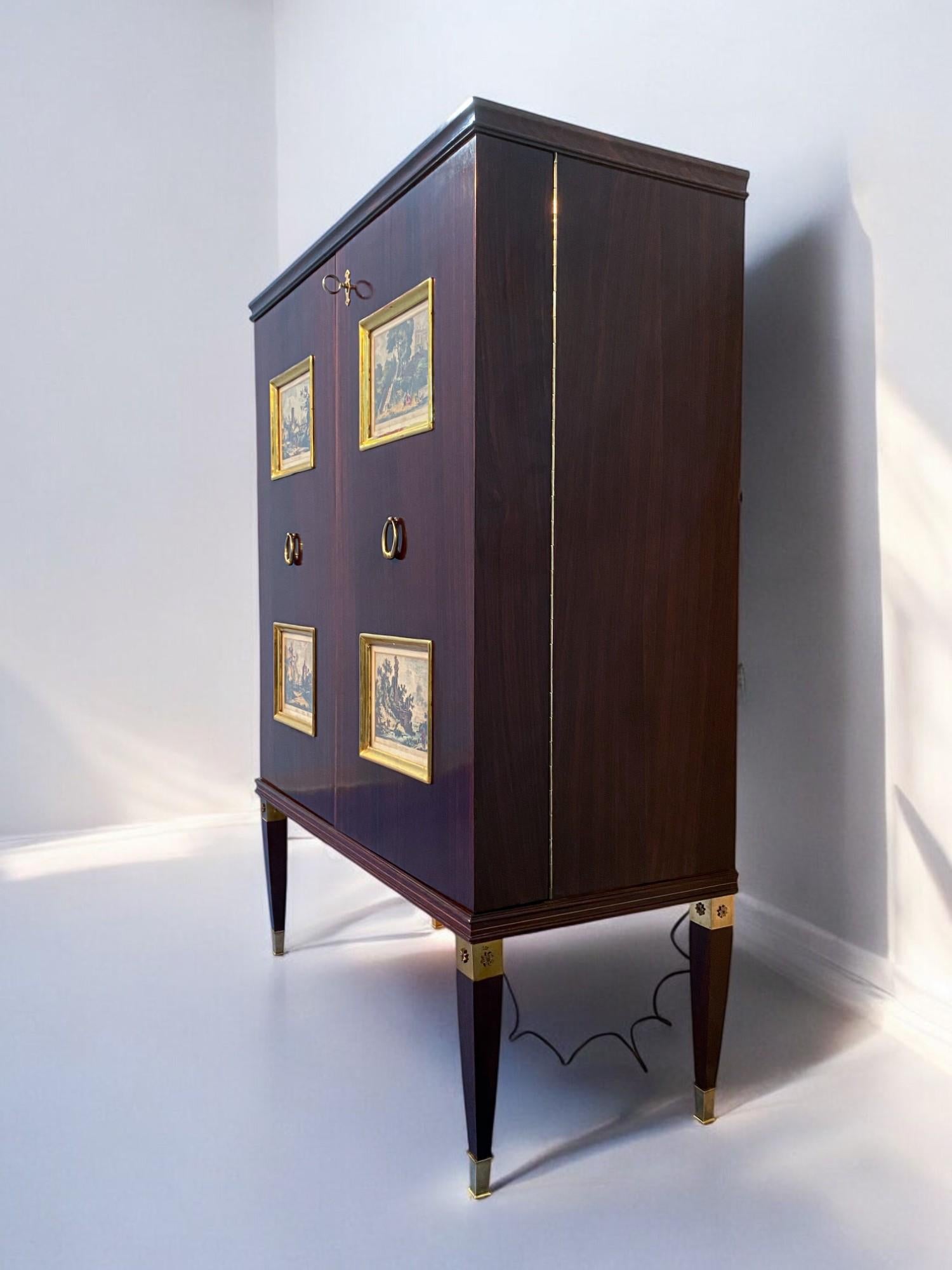 Aparador o mueble bar italiano de mediados de siglo de Paolo Buffa, años 50 en Bueno estado para la venta en Traversetolo, IT