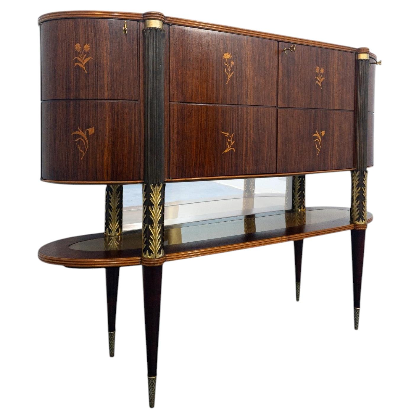 Italian Mid-Century Sideboard or cabinet bar designed by Pierluigi Colli, 1940s
