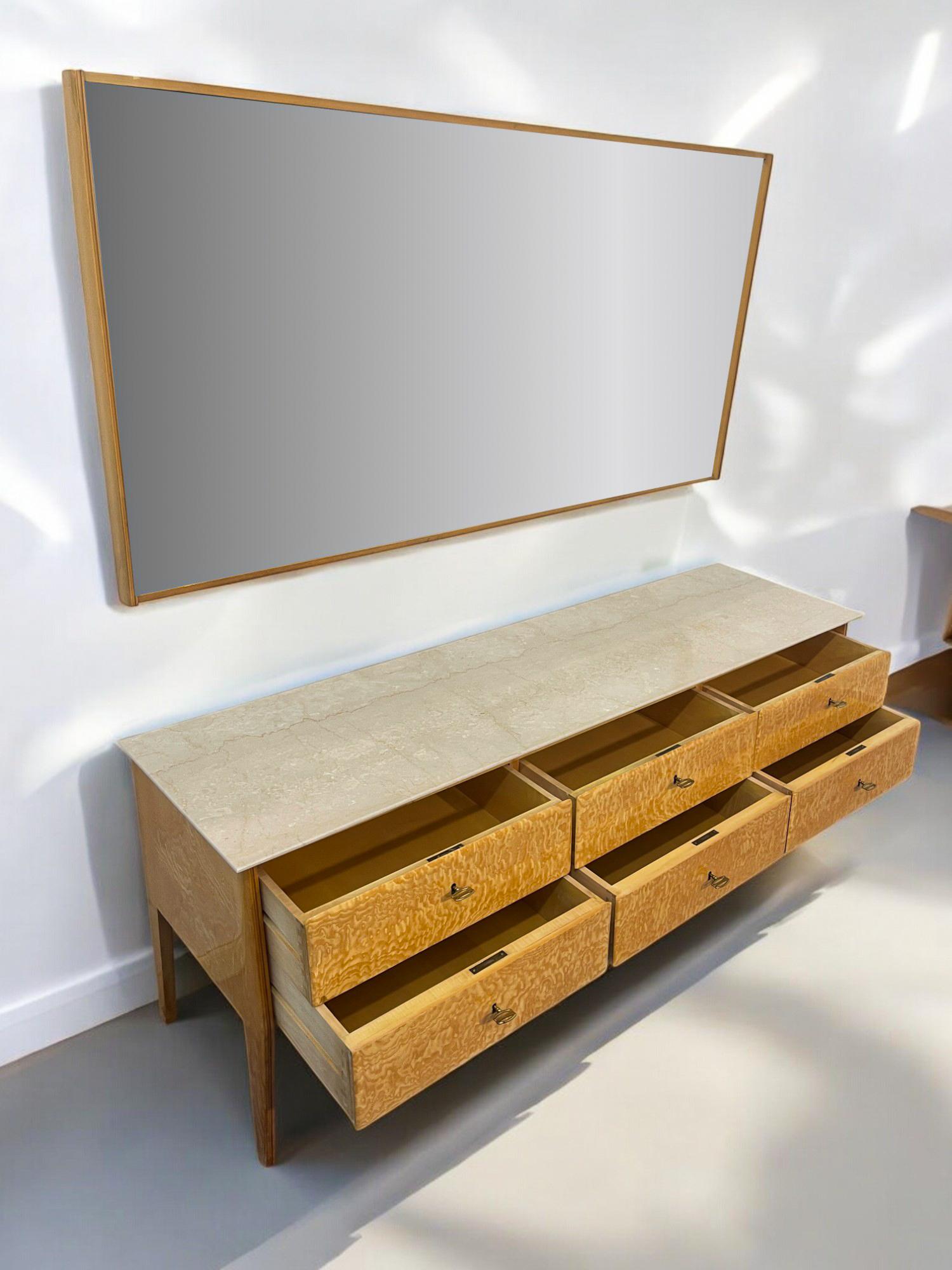 Credenza o cassettiera italiana di metà secolo in stile Giò Ponti, anni '50 in vendita 5