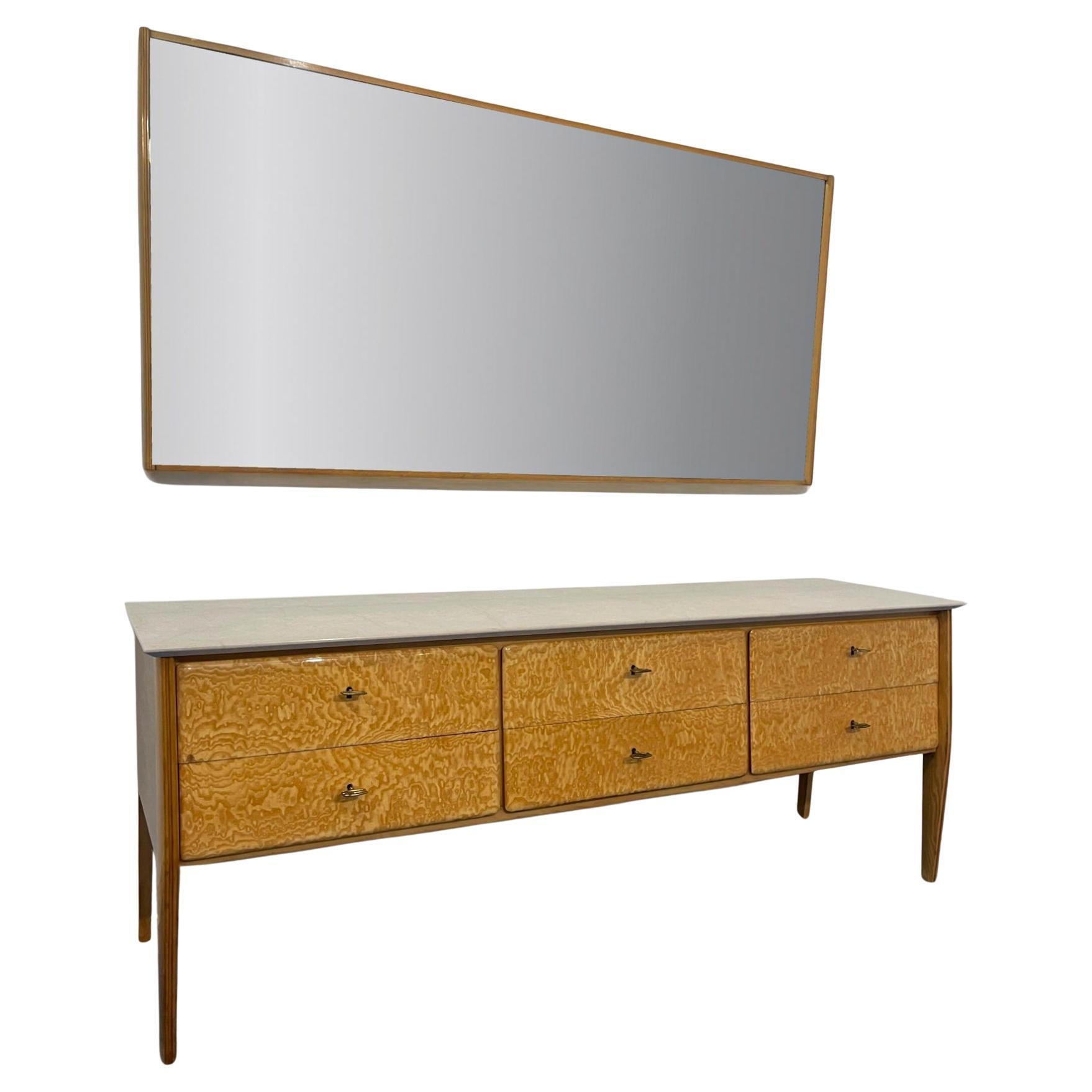 Italian Mid Century Sideboard or Chest of Drawers Giò Ponti style, 1950s