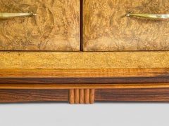 Italian Mid-Century Sideboard or Chest of Drawers in  Maple Root, 1950s