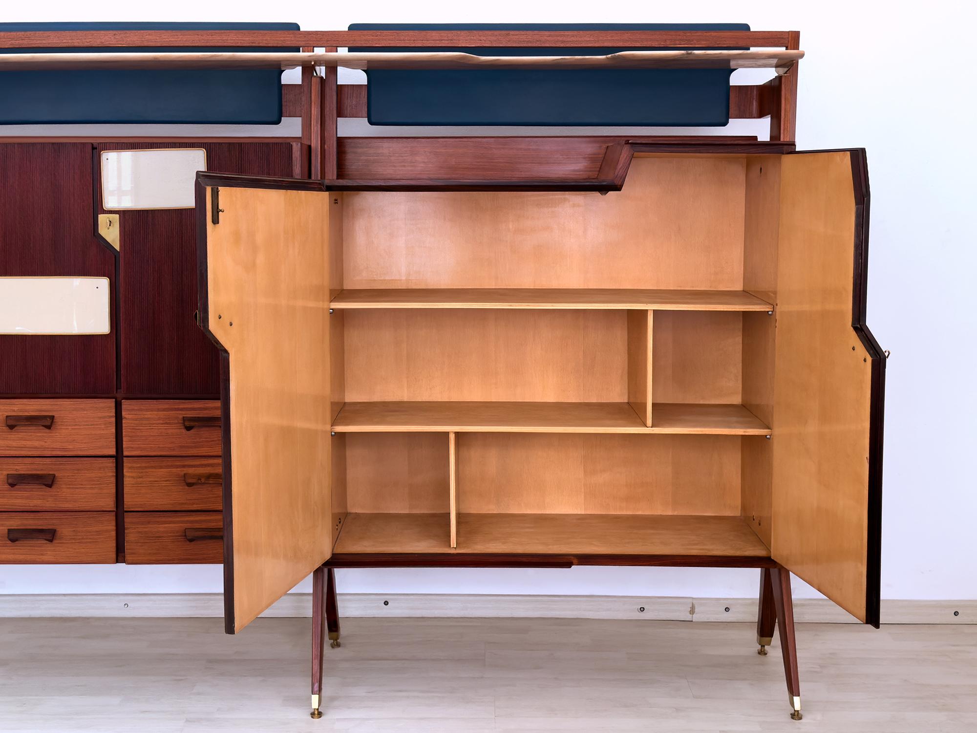 Italian Midcentury Sideboard or Bar Cabinet by La Permanente Mobili Cantù, 1950s For Sale 2