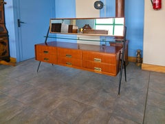 Italian Mid-Century Sideboard or Dresser with mirror by Silvio Cavatorta, 1950s