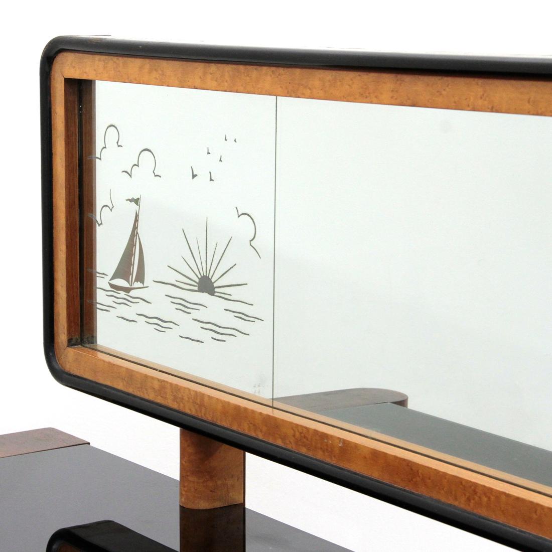 Italian Midcentury Sideboard with Mirror by La Permanente Del Mobile Cantù 1950s 4