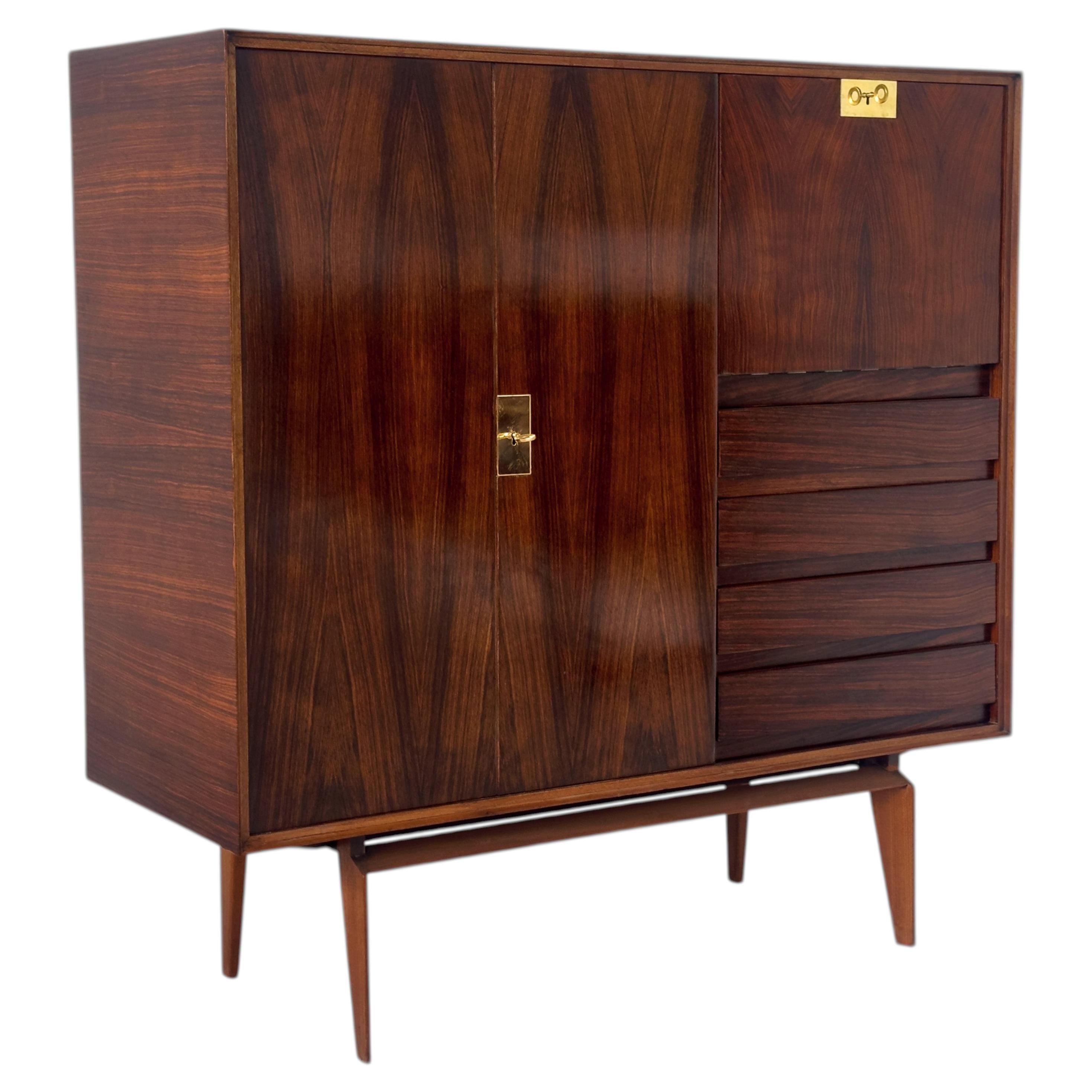Italian Mid-Century Sideboard with Secretarie by Vittorio Dassi, 1950s