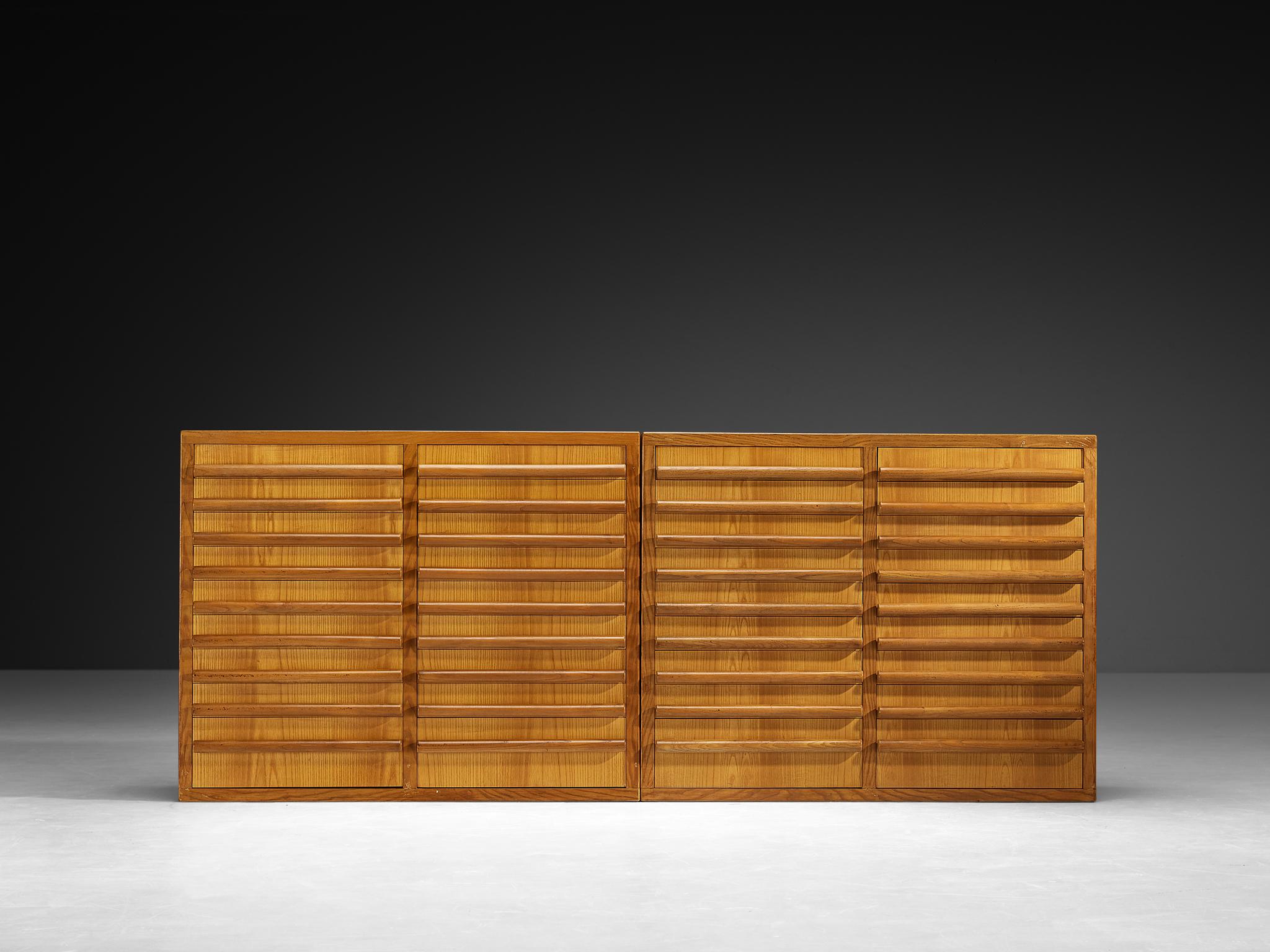 Italian Mid-Century Sideboards in Ash For Sale 1