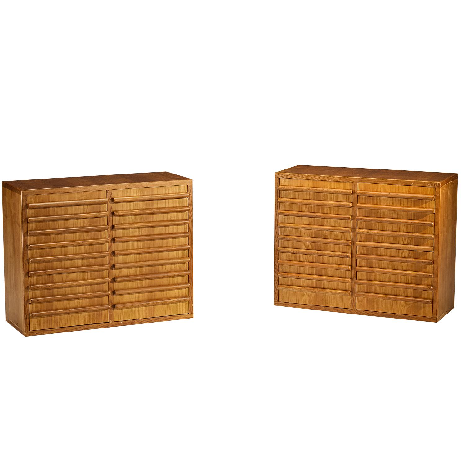 Italian Mid-Century Sideboards in Ash For Sale