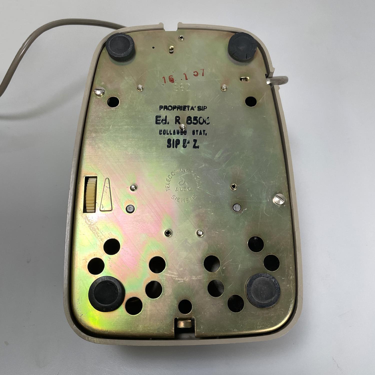 Italienisches Siemens Sip-Telefon aus der Mitte des Jahrhunderts mit Hörerhalterung Spieluhr, 1960er Jahre im Angebot 3