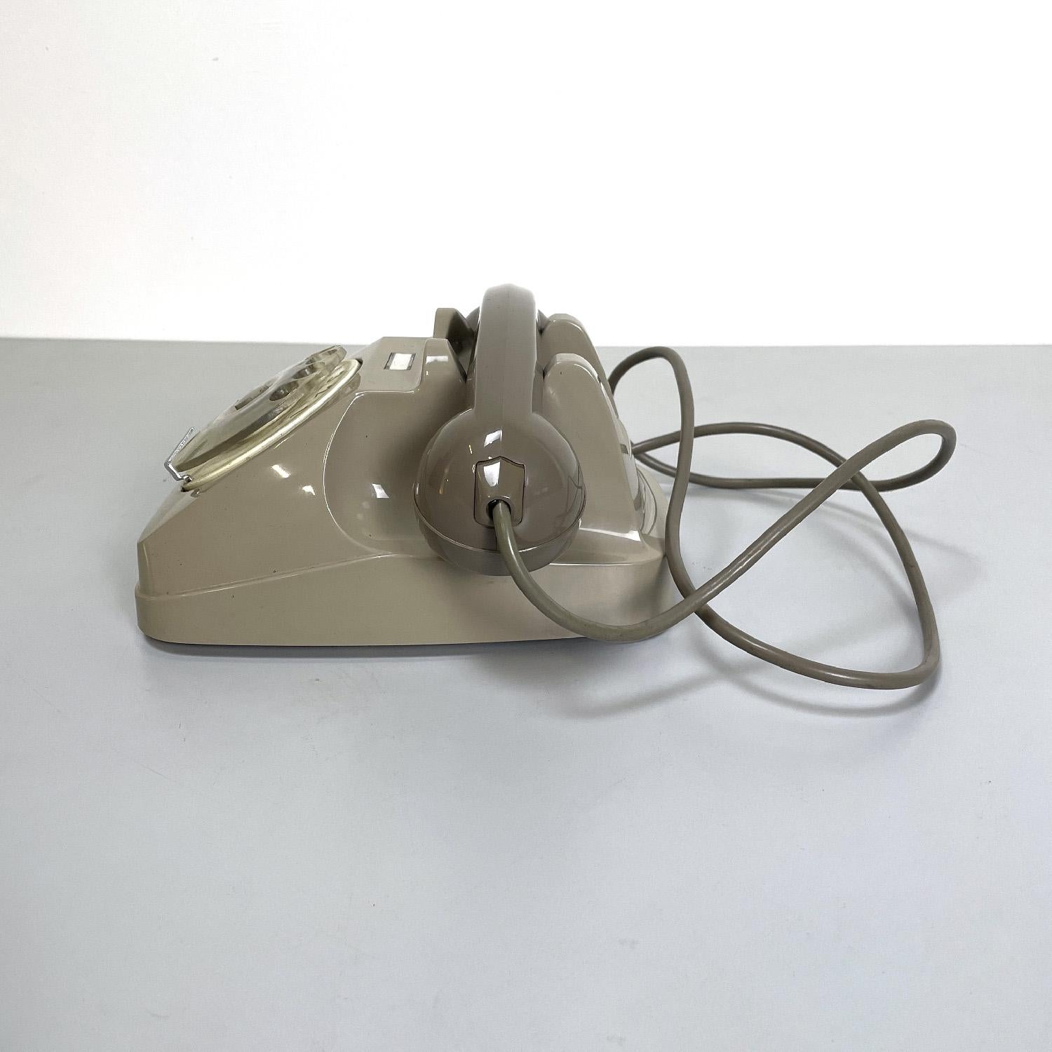 Metal Italian mid-century Siemens Sip telephone with handset holder music box, 1960s For Sale