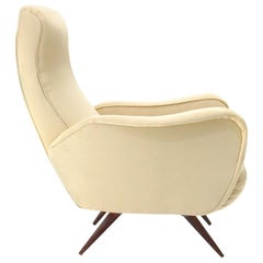 Italian mid-century silk armchair, 1950s