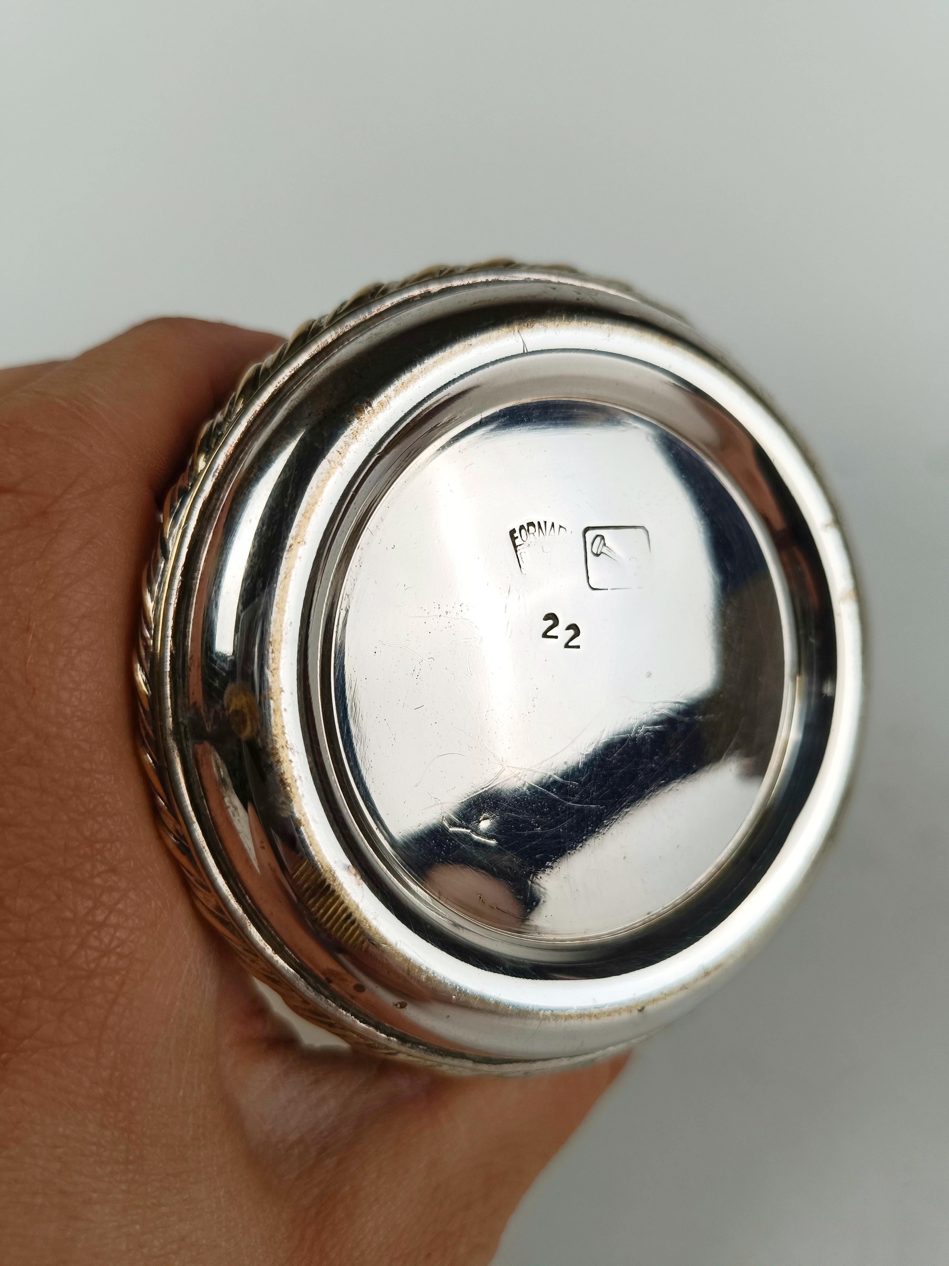 Shaker da cocktail Menu placcato in argento di Fornari, metà secolo, italiano in vendita 6