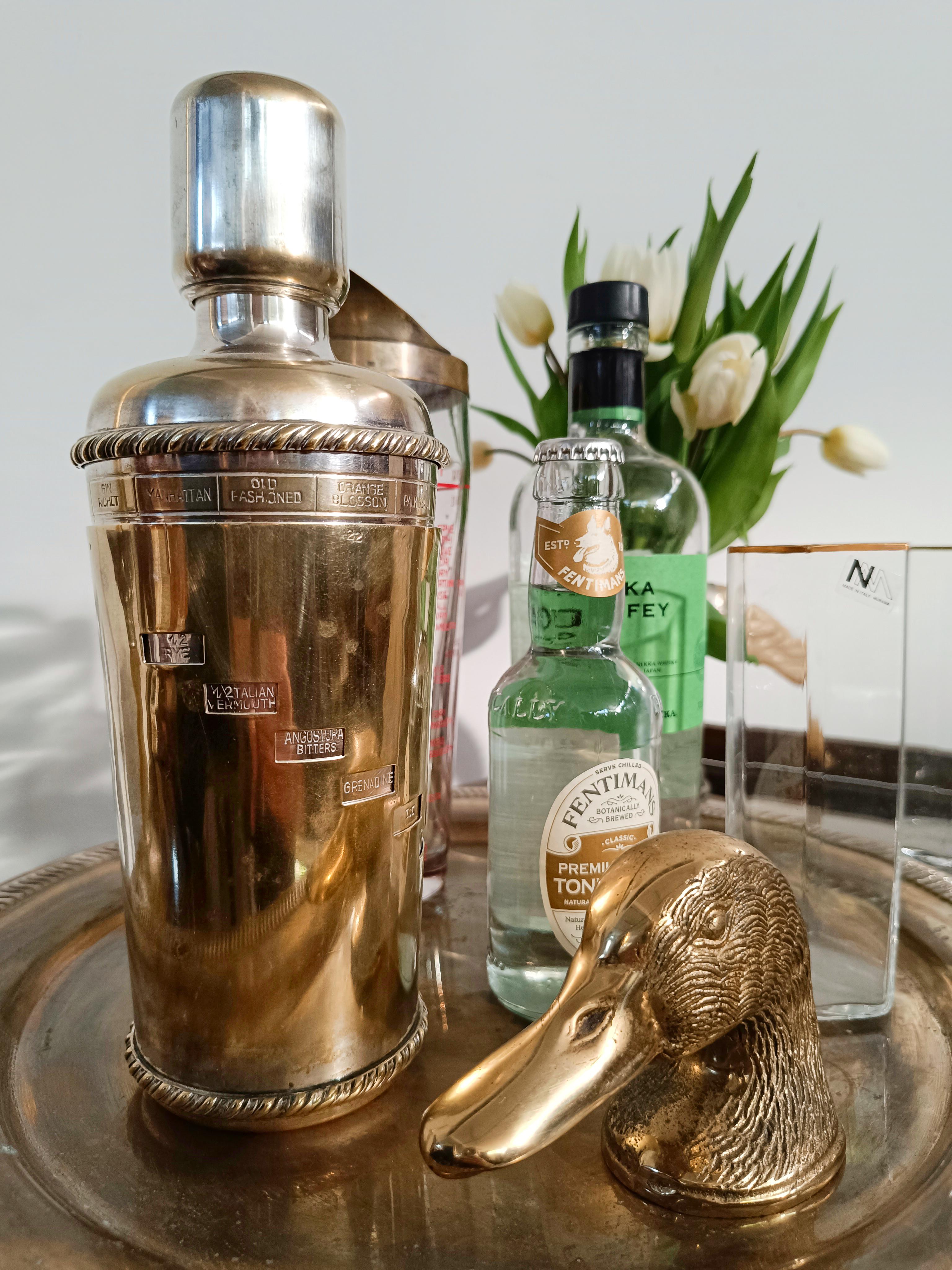 Ein fabelhafter Cocktail-Shaker nach italienischem Rezept, hergestellt in Italien von der historischen römischen Firma 