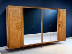 Italian Mid-Century Armoire with marble handles by Dassi with Gio Ponti, 1950s