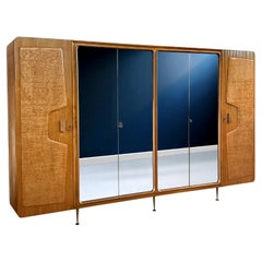 Italian Mid-Century Armoire with marble handles by Dassi with Gio Ponti, 1950s
