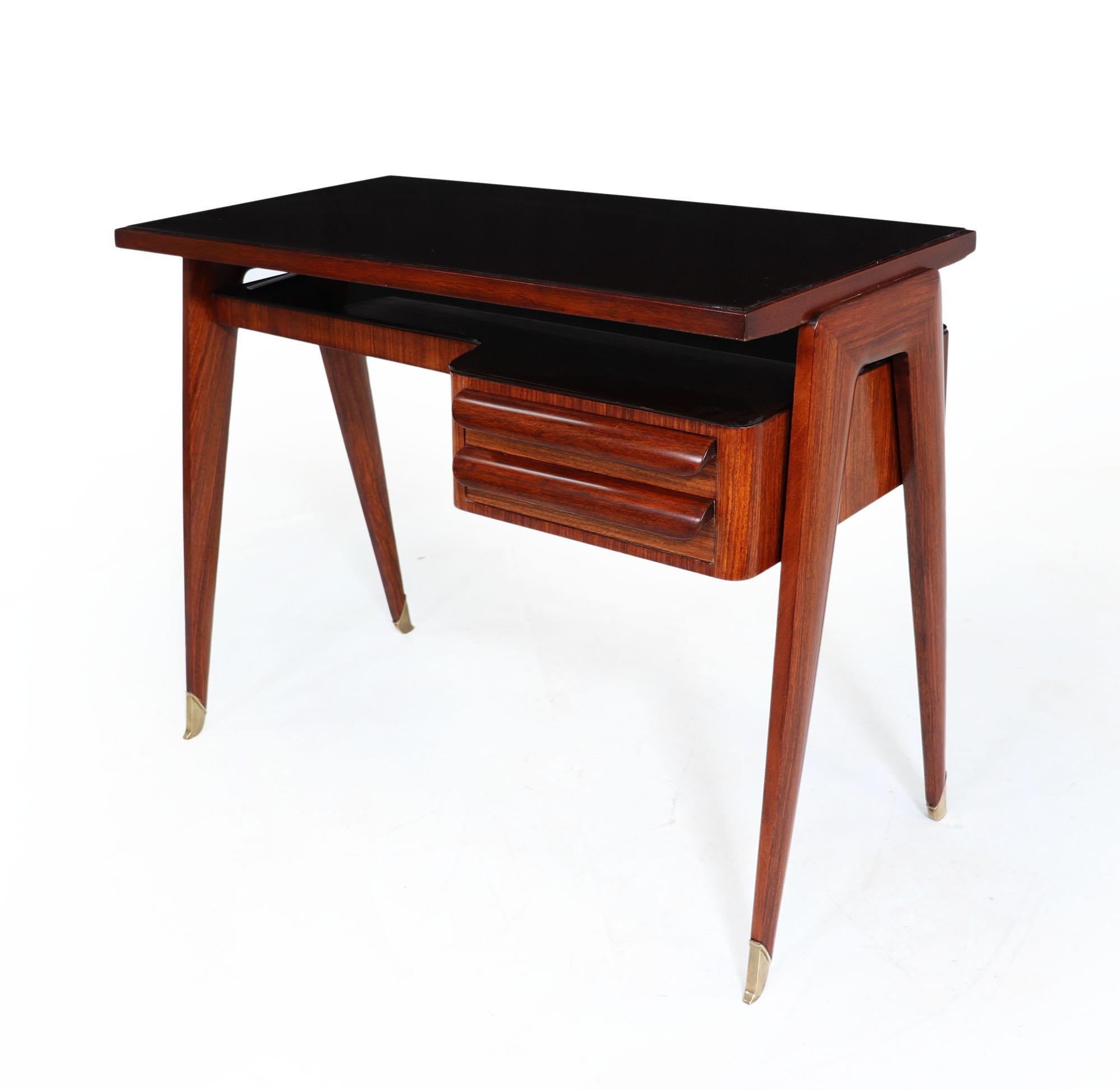 Italian Midcentury Small Desk by Vittorio Dassi C1950 10