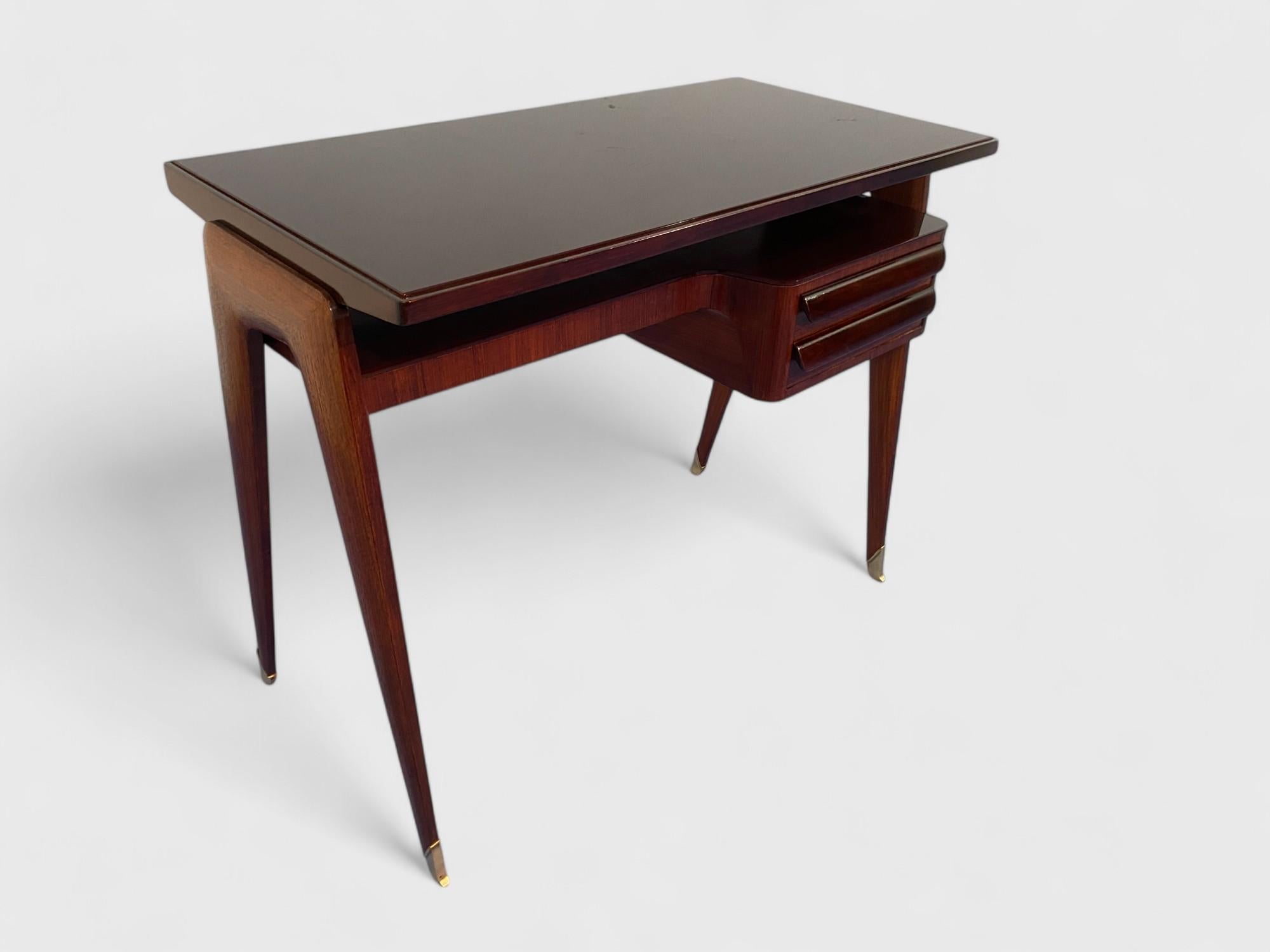 Tavolo da scrivania italiano del Mid Century disegnato da Vittorio Dassi negli anni '50 5