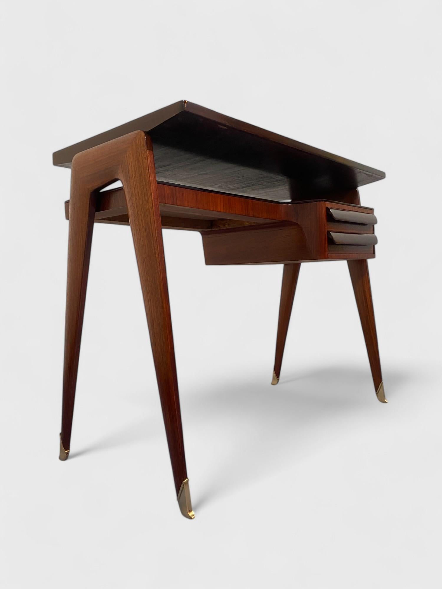 Tavolo da scrivania italiano del Mid Century disegnato da Vittorio Dassi negli anni '50 6