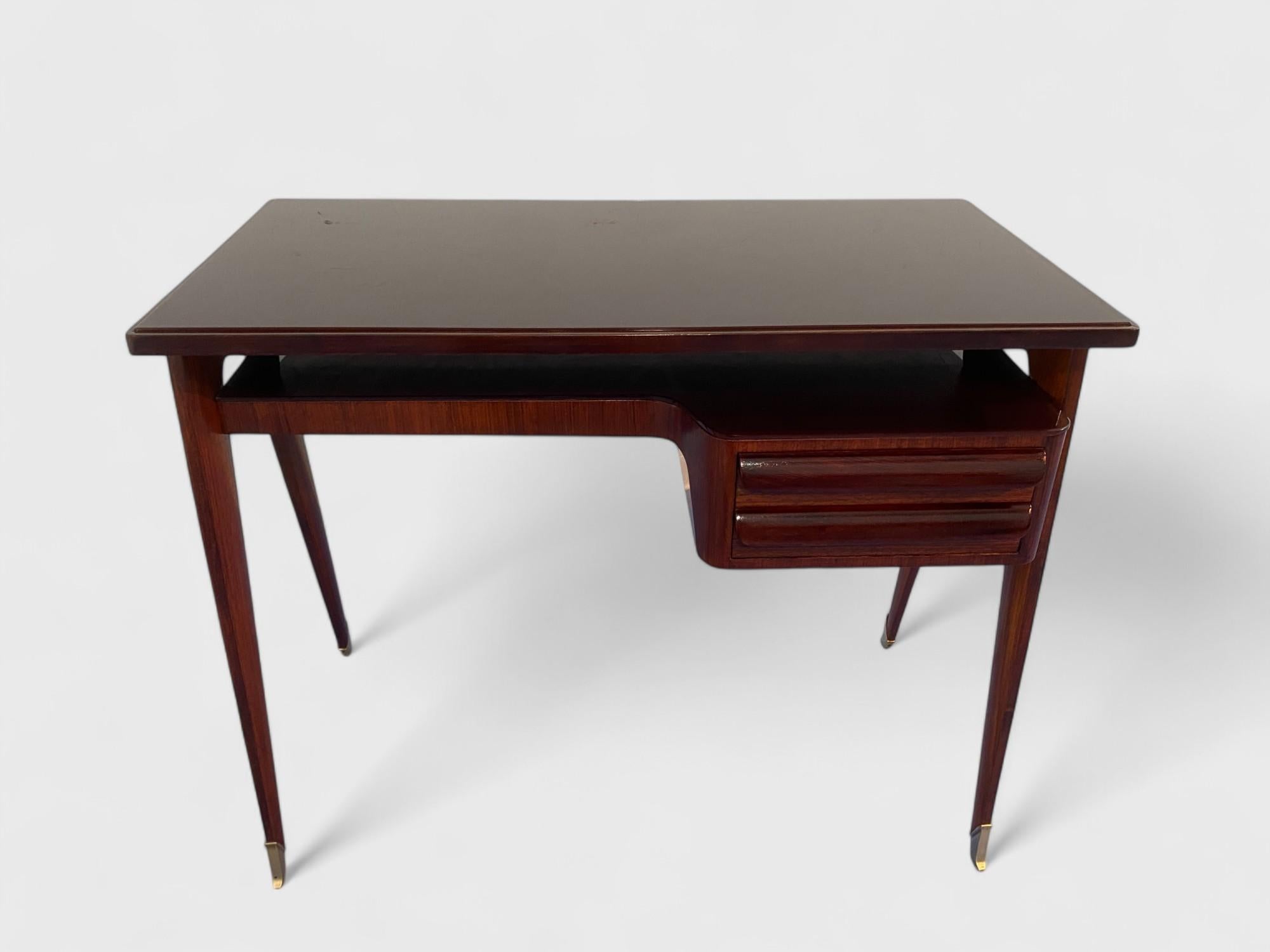 Tavolo da scrivania italiano del Mid Century disegnato da Vittorio Dassi negli anni '50 10