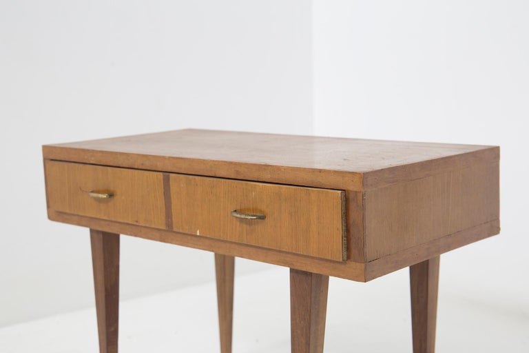 Italian Midcentury Small Wooden Table For Sale at 1stDibs