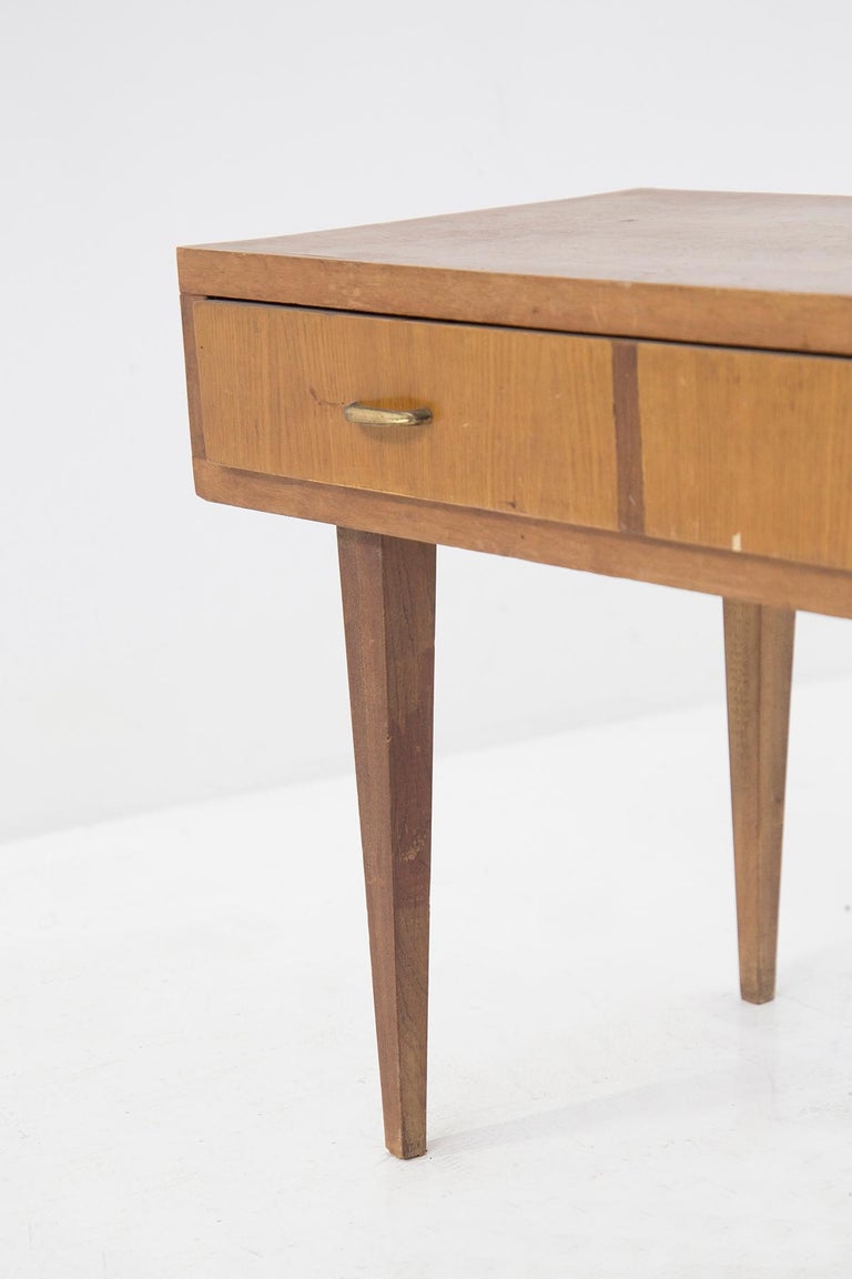 Italian Midcentury Small Wooden Table For Sale at 1stDibs