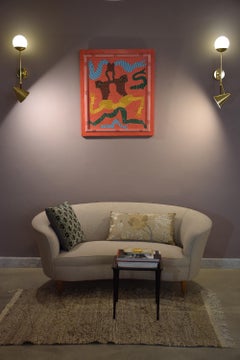 Divano italiano del Medioevo attribuito a Gio Ponti, anni '50