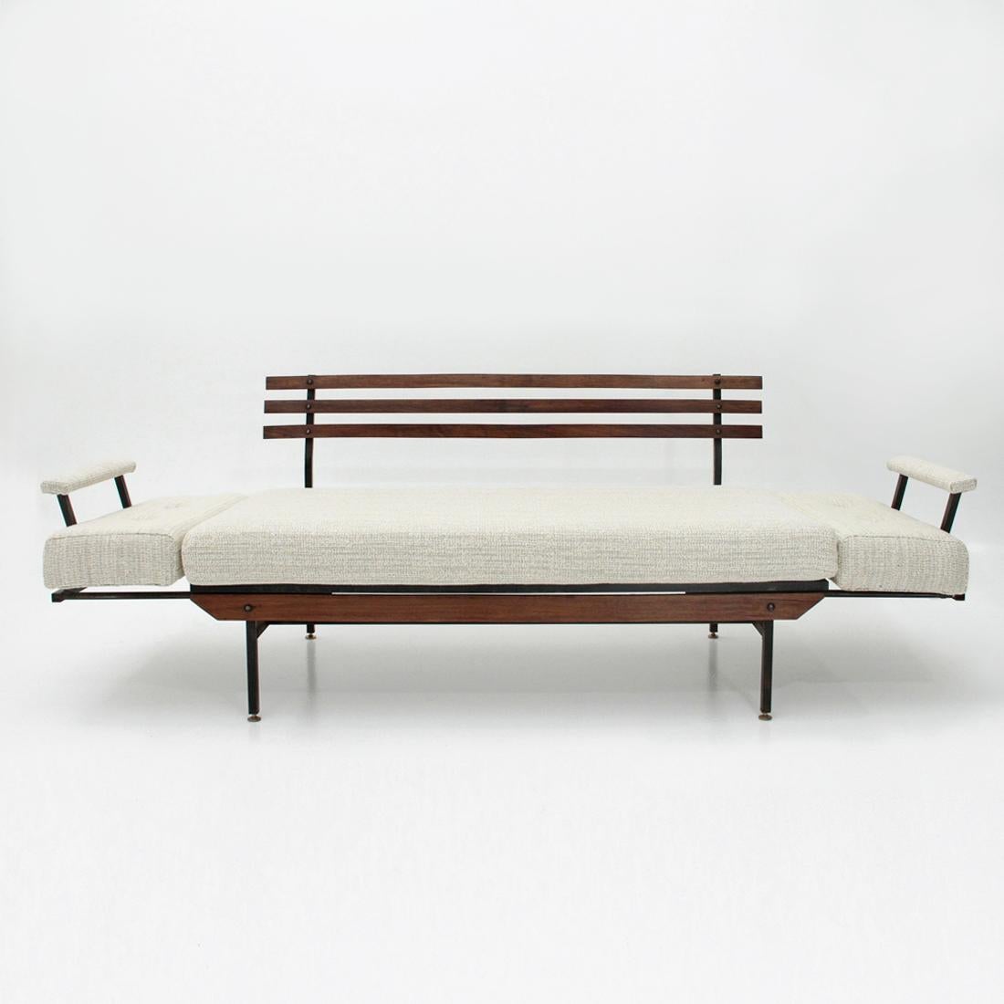 Brass Italian Midcentury Sofa Bed, 1950s