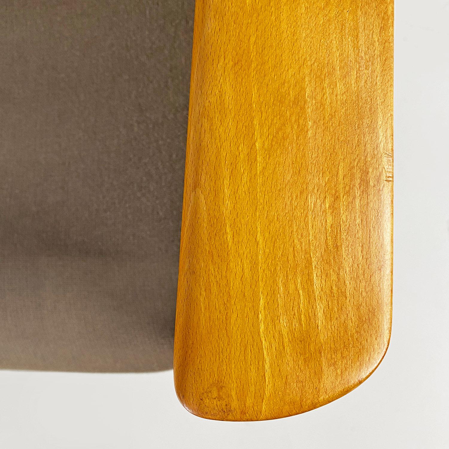 Italian mid-century solid beech and fabric armchair by Anonima Castelli, 1960s For Sale 5