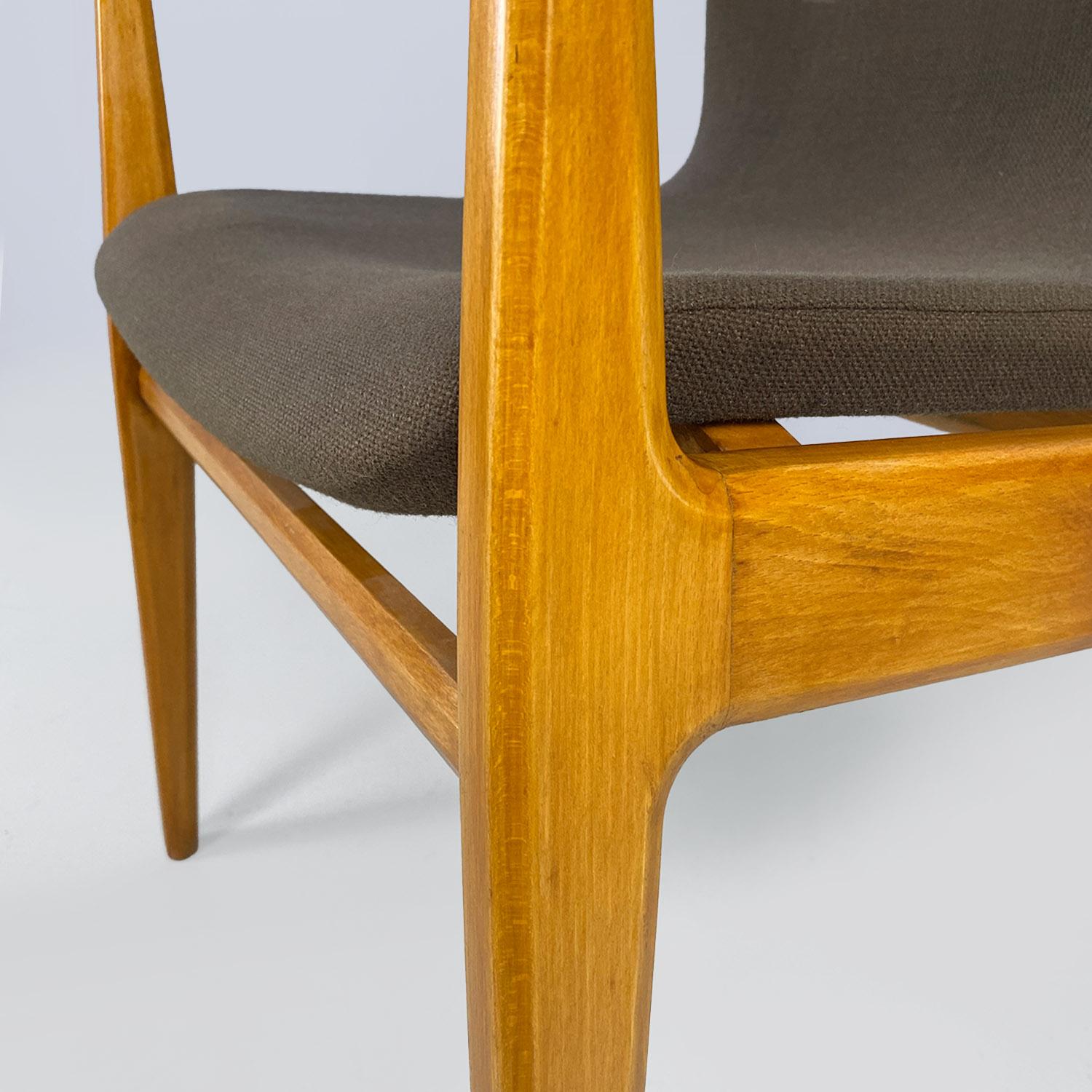 Italian mid-century solid beech and fabric armchair by Anonima Castelli, 1960s For Sale 7