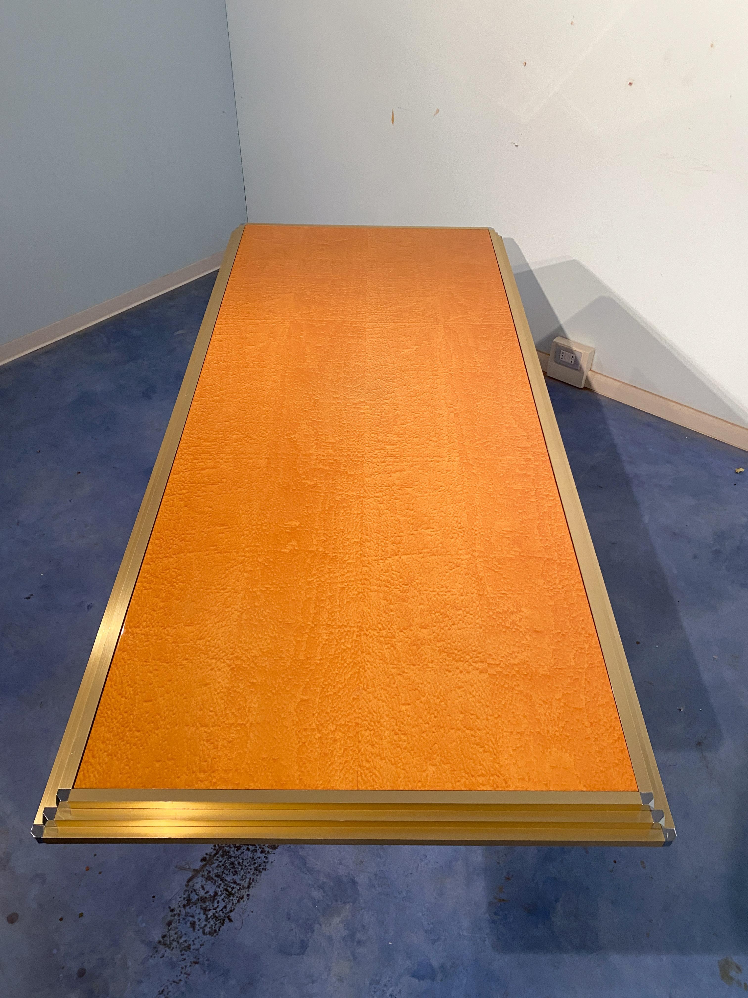 Italian Mid-Century Space Age Maple Dining Table, 1970s 5