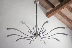 Italian Mid-Century Spider Chandelier, Lumi Milano Style, 1950s