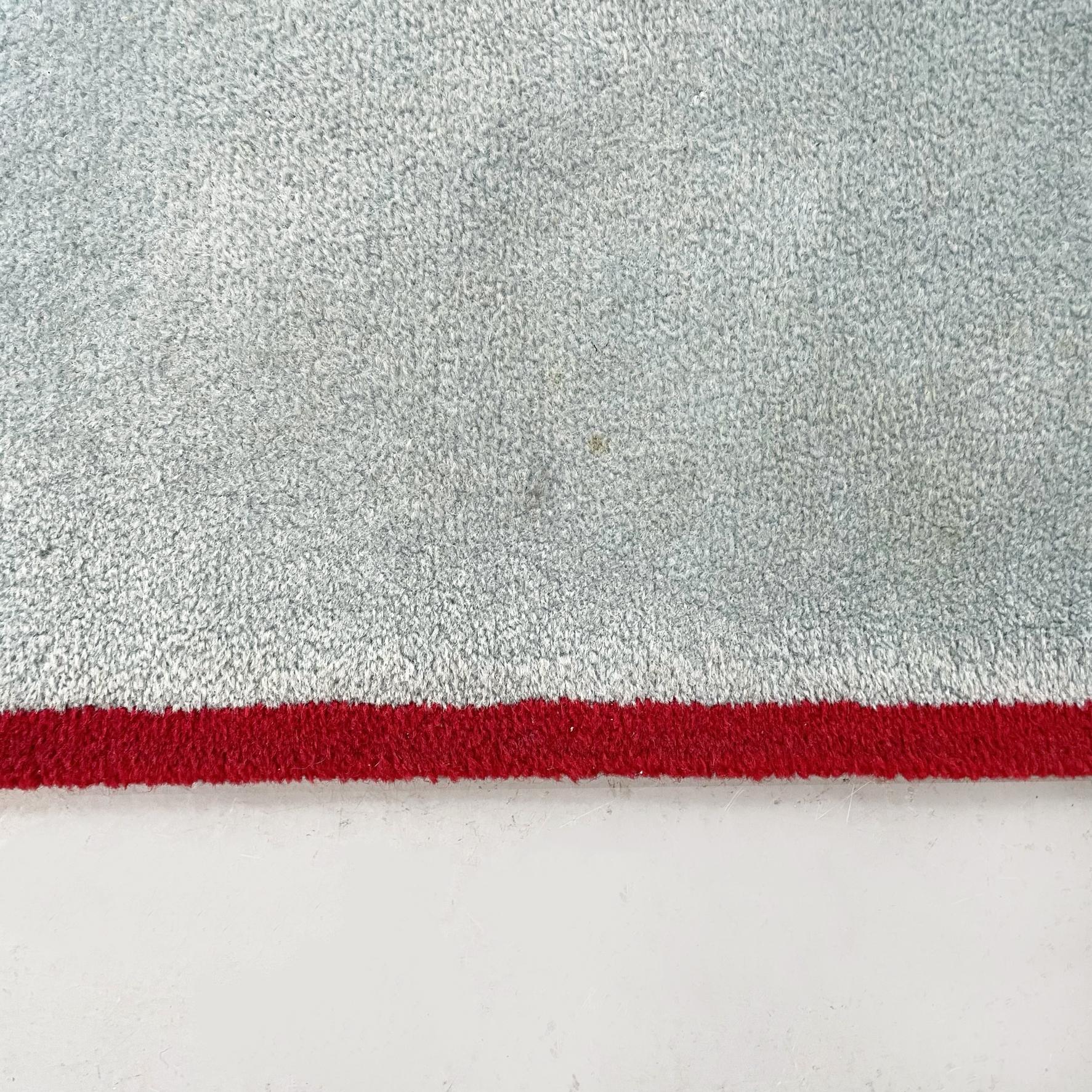 Tapis carré italien du milieu du siècle dernier en tissu bleu, vert, jaune et rouge, années 1980 en vente 6