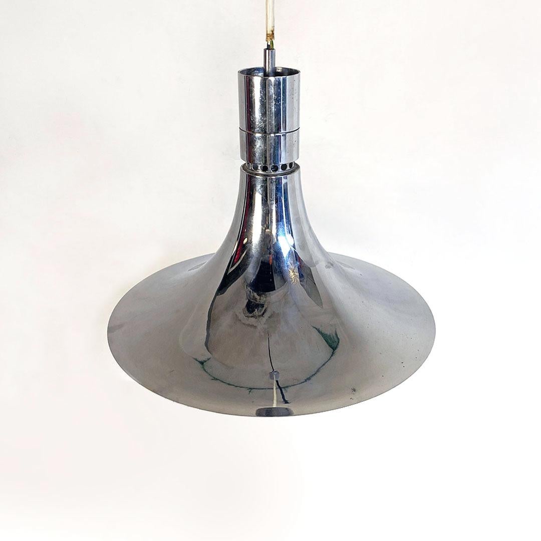 Italian Mid-Century Steel AM/AS Serie Chandelier by Franco Albini, 1960s 2