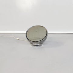 Italian Mid-Century Steel and Plastic Half Spherical Table Lamp-Mirror, 1970s