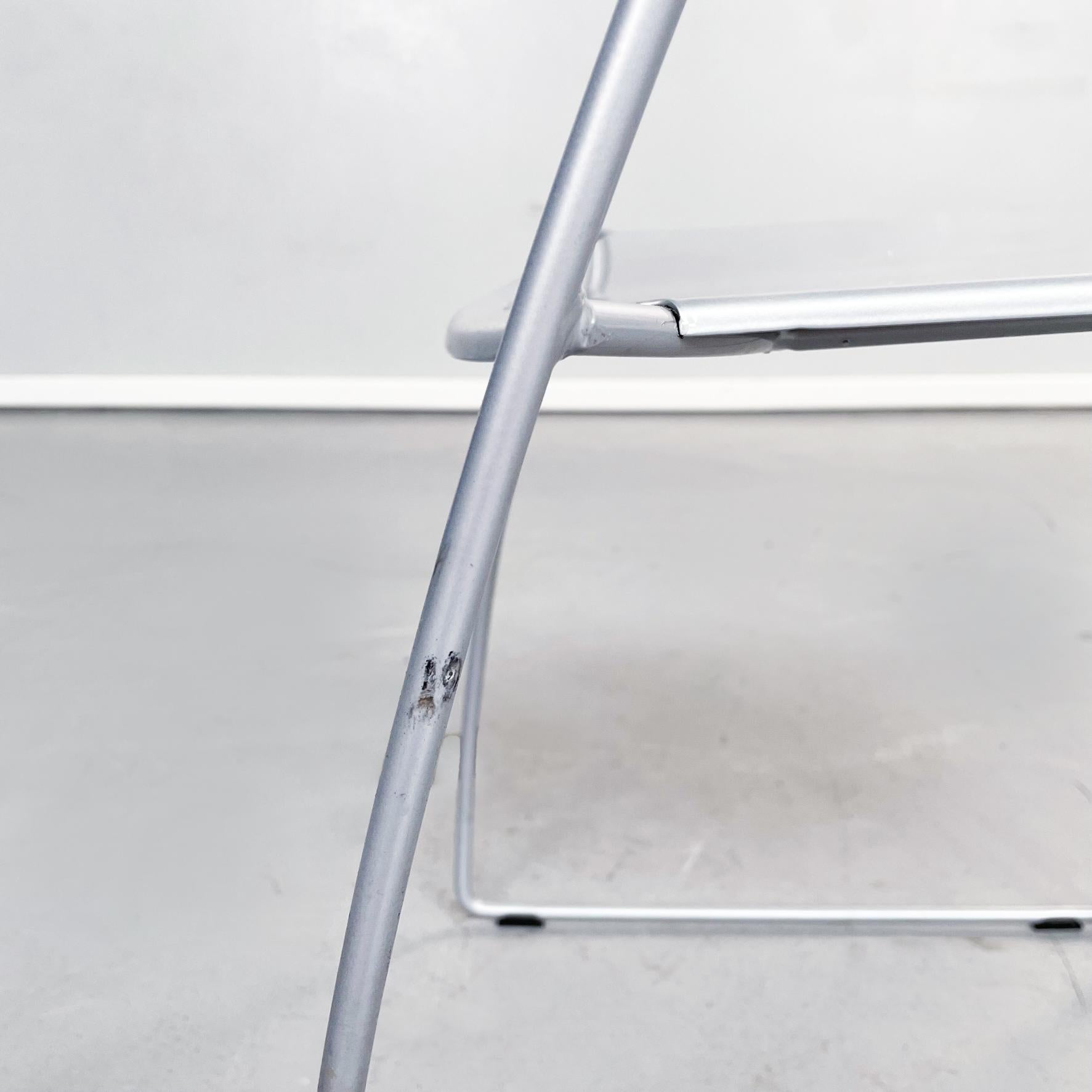 Italian Mid-Century Steel Chairs Juliette HW 601 by Wettstein for Baleri, 1980s 10
