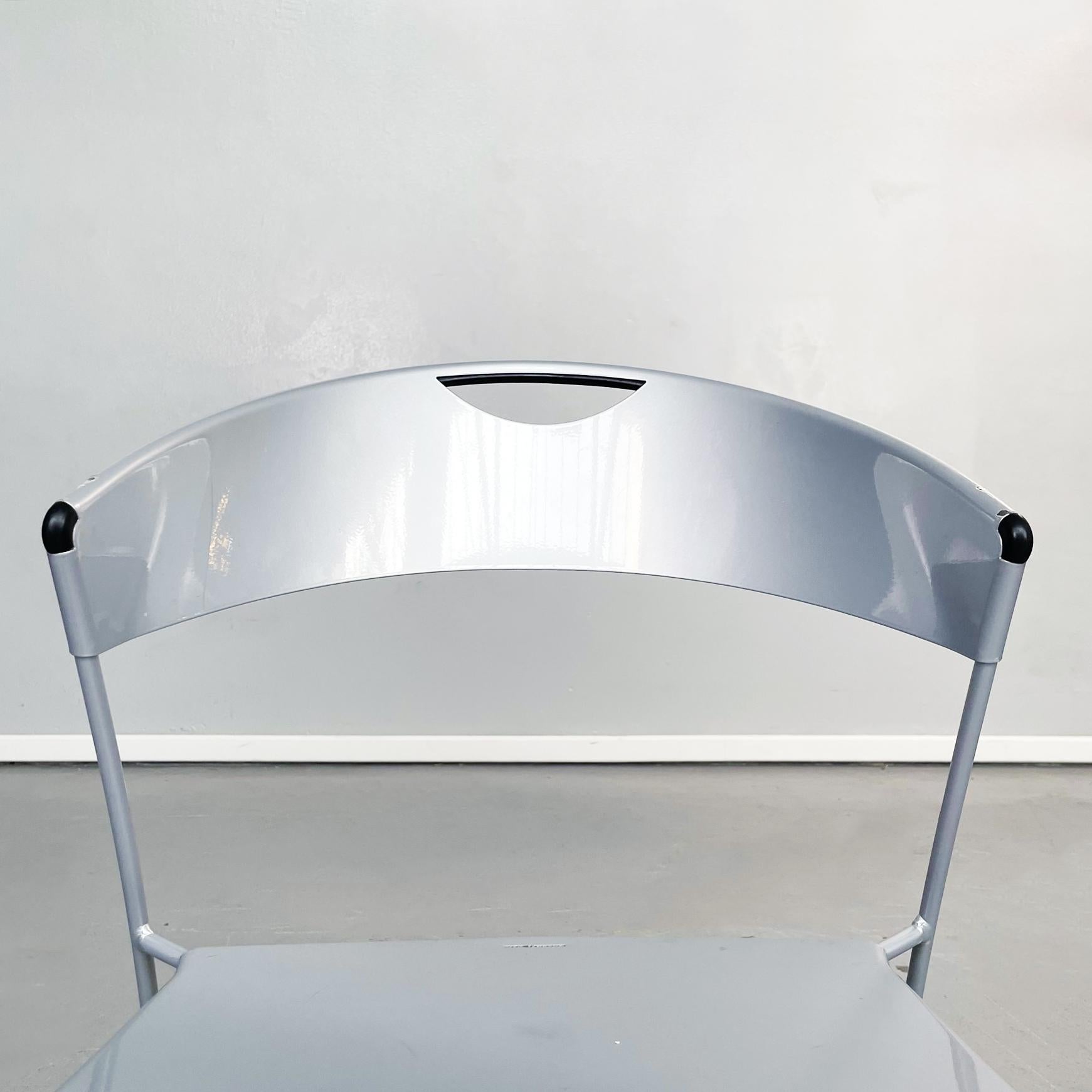 Italian Mid-Century Steel Chairs Juliette HW 601 by Wettstein for Baleri, 1980s 1