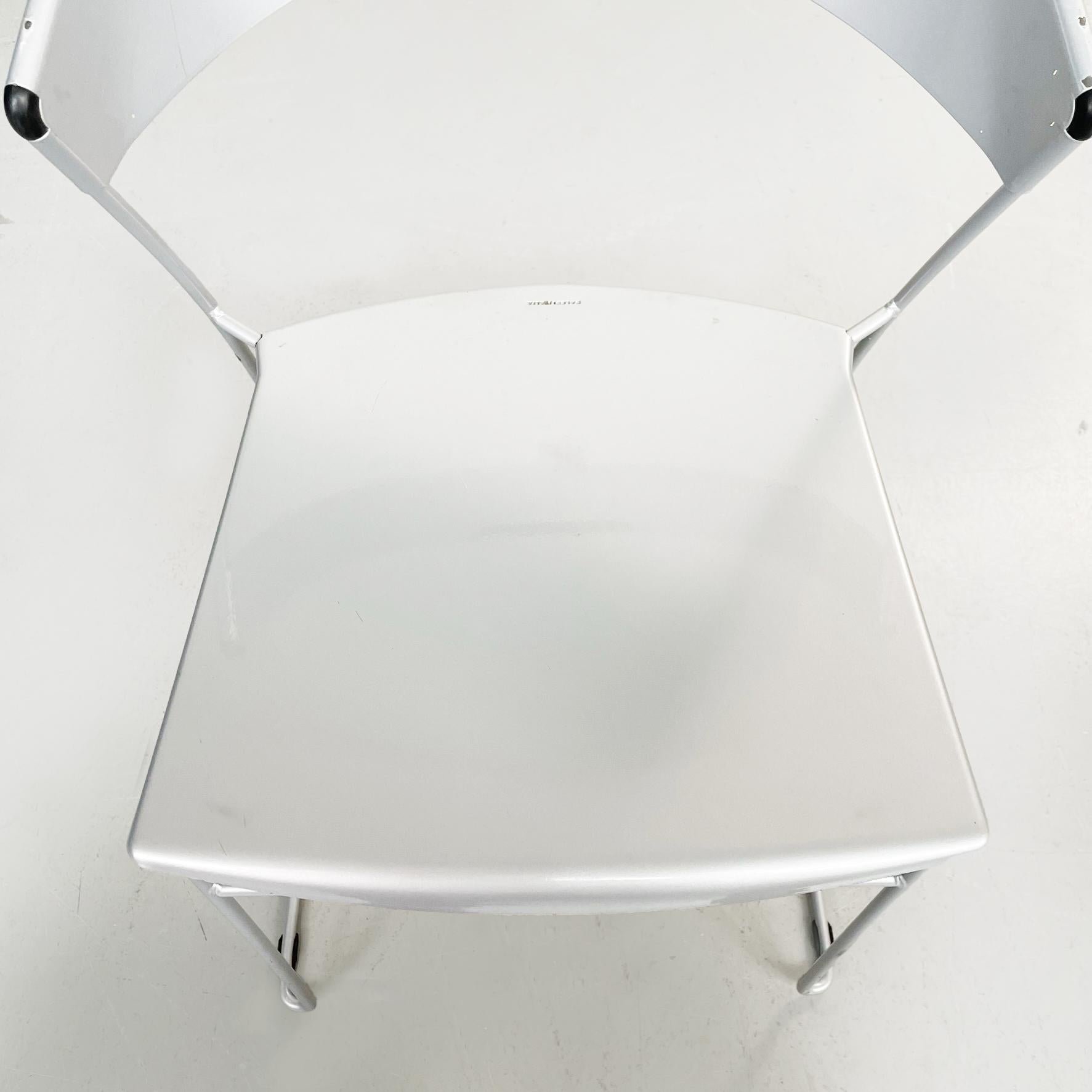 Italian Mid-Century Steel Chairs Juliette HW 601 by Wettstein for Baleri, 1980s 2