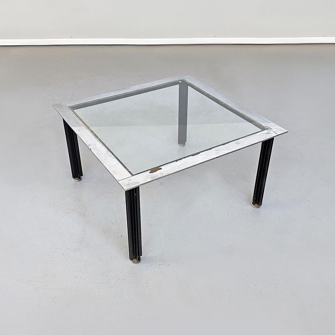 Mid-Century Modern Italian Mid-Century Steel Coffee Table by L.C. Dominioni for Azucena, 1960s For Sale