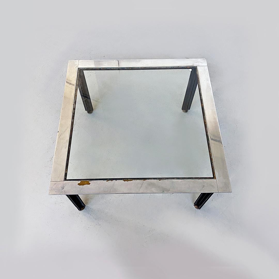 Italian Mid-Century Steel Coffee Table by L.C. Dominioni for Azucena, 1960s In Good Condition For Sale In MIlano, IT