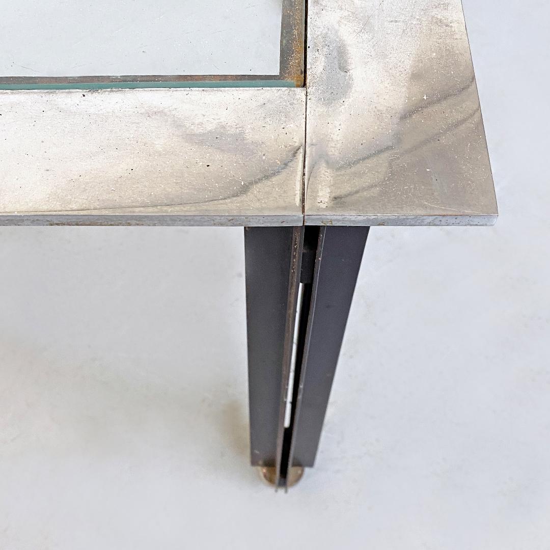 Italian Mid-Century Steel Coffee Table by L.C. Dominioni for Azucena, 1960s For Sale 2