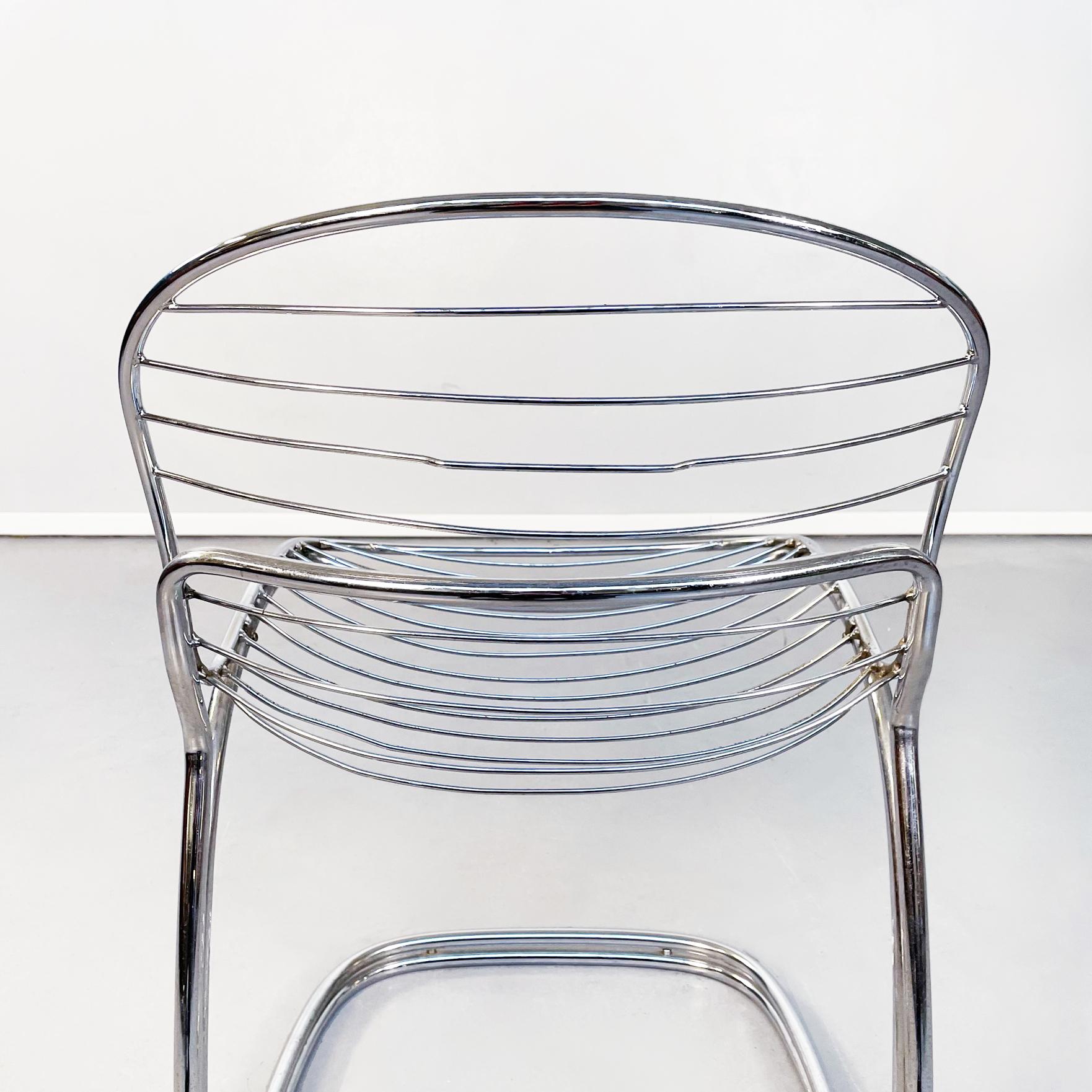 Italian Mid Century Steel Sabrina Chairs by Gastone Rinaldi for Rima, 1970s 9