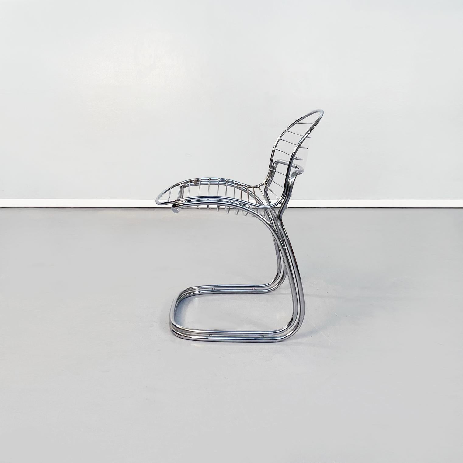 Italian Mid-Century Steel Sabrina Chairs by Gastone Rinaldi for RIMA, 1970s In Good Condition In MIlano, IT