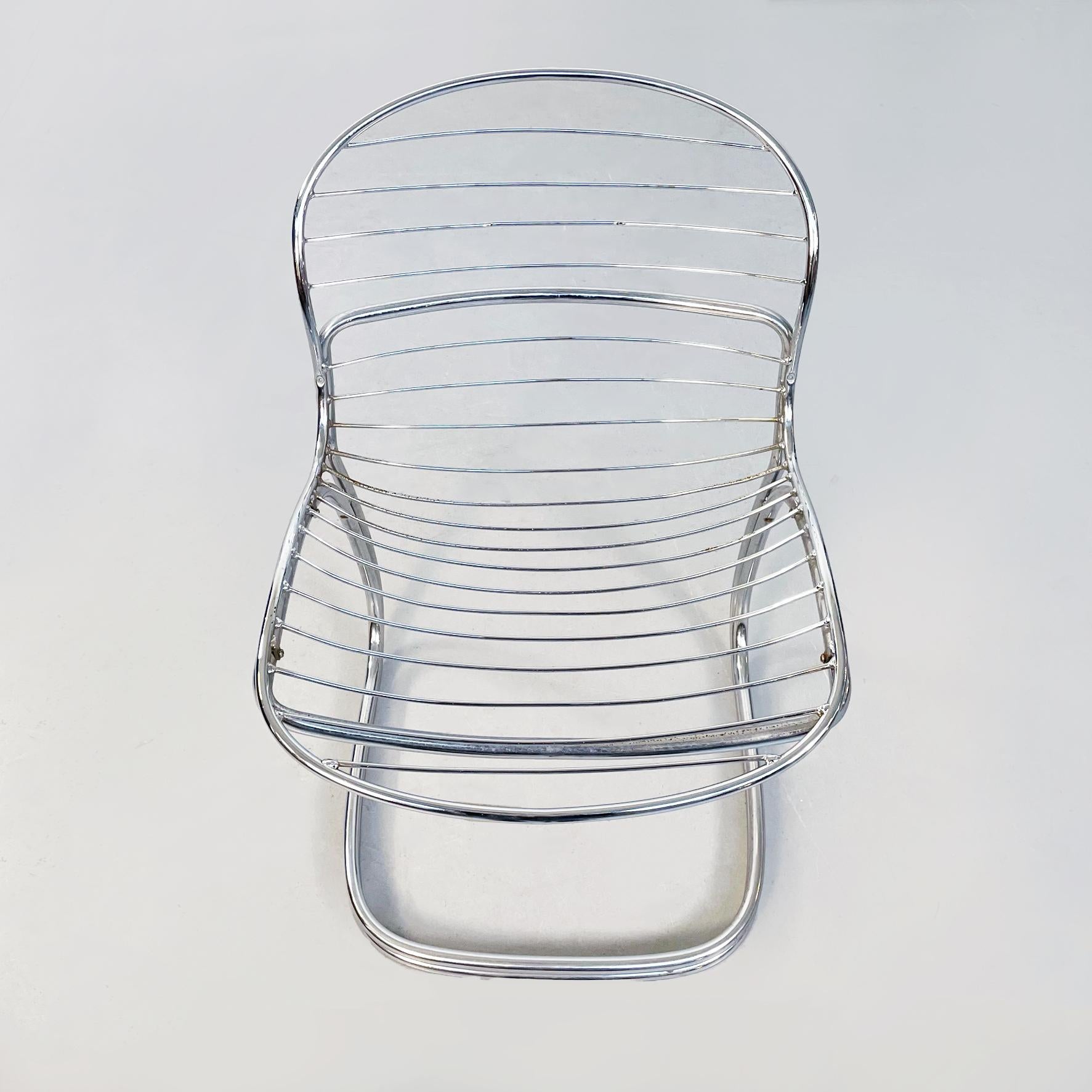 Italian Mid-Century Steel Sabrina Chairs by Gastone Rinaldi for RIMA, 1970s 1