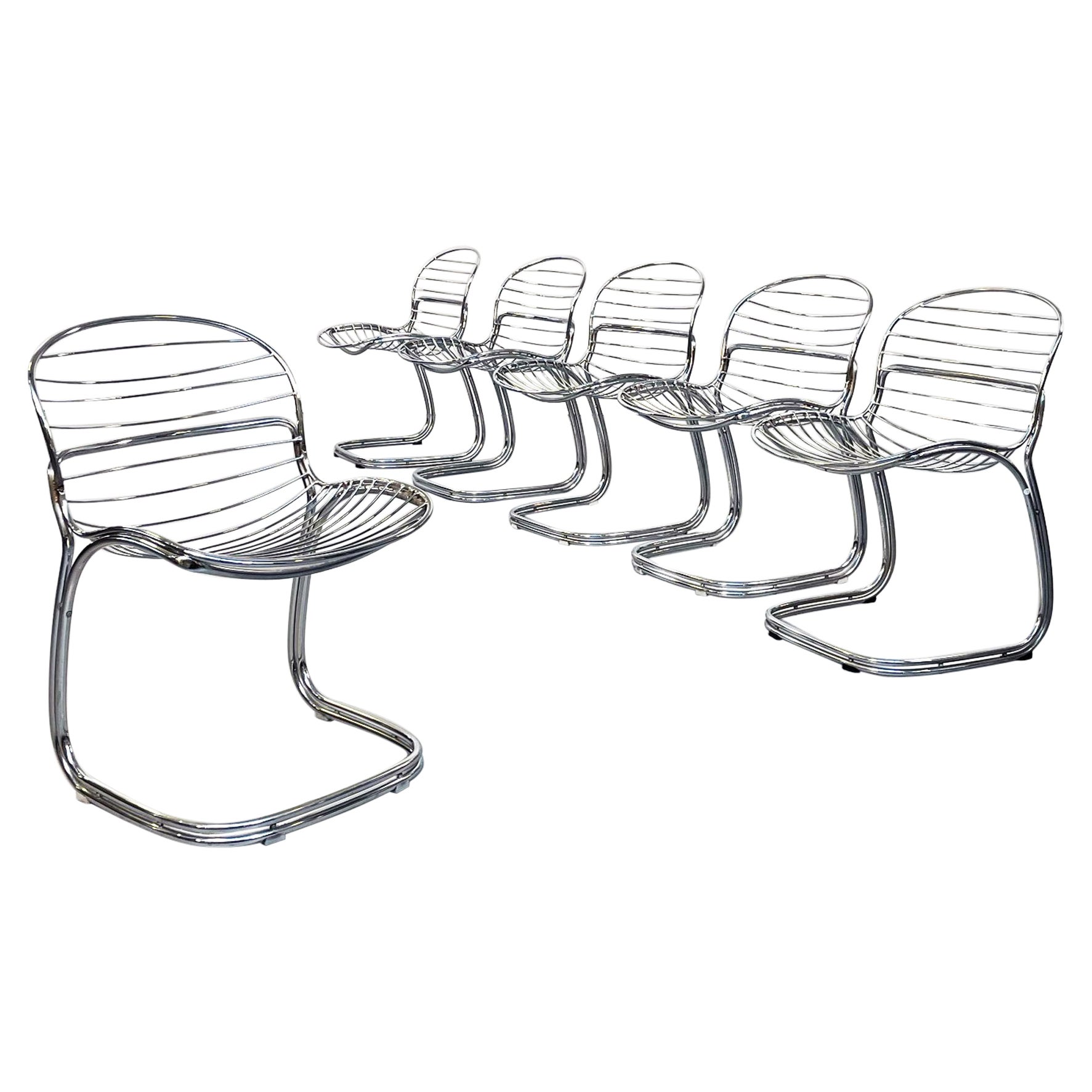 Italian Mid-Century Steel Sabrina Chairs by Gastone Rinaldi for RIMA, 1970s