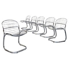 Italian Mid-Century Steel Sabrina Chairs by Gastone Rinaldi for RIMA, 1970s