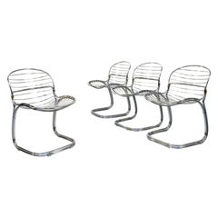 Italian Mid Century Steel Sabrina Chairs by Gastone Rinaldi for Rima, 1970s