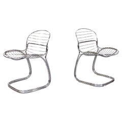Italian Mid-Century Steel Sabrina Chairs by Gastone Rinaldi for RIMA, 1970s
